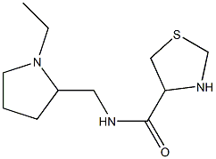 N-[(1-ethylpyrrolidin-2-yl)methyl]-1,3-thiazolidine-4-carboxamide 结构式