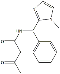 N-[(1-methyl-1H-imidazol-2-yl)(phenyl)methyl]-3-oxobutanamide 结构式