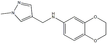 N-[(1-methyl-1H-pyrazol-4-yl)methyl]-2,3-dihydro-1,4-benzodioxin-6-amine 结构式