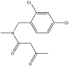 N-[(2,4-dichlorophenyl)methyl]-N-methyl-3-oxobutanamide 结构式