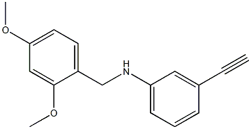 N-[(2,4-dimethoxyphenyl)methyl]-3-ethynylaniline 结构式