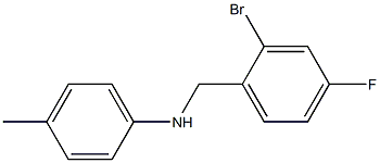 N-[(2-bromo-4-fluorophenyl)methyl]-4-methylaniline 结构式