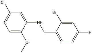 N-[(2-bromo-4-fluorophenyl)methyl]-5-chloro-2-methoxyaniline 结构式