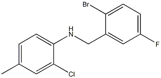 N-[(2-bromo-5-fluorophenyl)methyl]-2-chloro-4-methylaniline 结构式