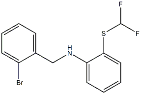 N-[(2-bromophenyl)methyl]-2-[(difluoromethyl)sulfanyl]aniline 结构式