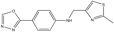 N-[(2-methyl-1,3-thiazol-4-yl)methyl]-4-(1,3,4-oxadiazol-2-yl)aniline 结构式