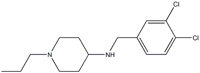 N-[(3,4-dichlorophenyl)methyl]-1-propylpiperidin-4-amine 结构式