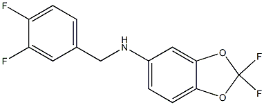 N-[(3,4-difluorophenyl)methyl]-2,2-difluoro-2H-1,3-benzodioxol-5-amine 结构式