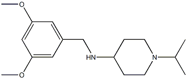 N-[(3,5-dimethoxyphenyl)methyl]-1-(propan-2-yl)piperidin-4-amine 结构式