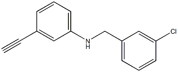 N-[(3-chlorophenyl)methyl]-3-ethynylaniline 结构式