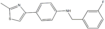 N-[(3-fluorophenyl)methyl]-4-(2-methyl-1,3-thiazol-4-yl)aniline 结构式