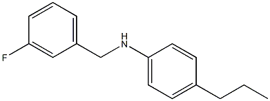 N-[(3-fluorophenyl)methyl]-4-propylaniline 结构式