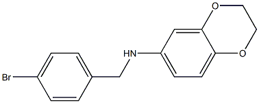 N-[(4-bromophenyl)methyl]-2,3-dihydro-1,4-benzodioxin-6-amine 结构式