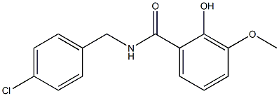 N-[(4-chlorophenyl)methyl]-2-hydroxy-3-methoxybenzamide 结构式