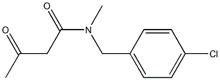 N-[(4-chlorophenyl)methyl]-N-methyl-3-oxobutanamide 结构式