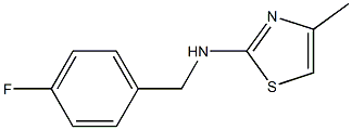 N-[(4-fluorophenyl)methyl]-4-methyl-1,3-thiazol-2-amine 结构式