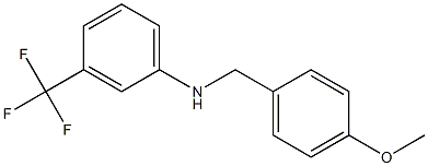 N-[(4-methoxyphenyl)methyl]-3-(trifluoromethyl)aniline 结构式