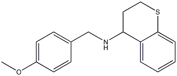 N-[(4-methoxyphenyl)methyl]-3,4-dihydro-2H-1-benzothiopyran-4-amine 结构式