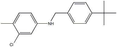 N-[(4-tert-butylphenyl)methyl]-3-chloro-4-methylaniline 结构式