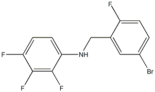 N-[(5-bromo-2-fluorophenyl)methyl]-2,3,4-trifluoroaniline 结构式