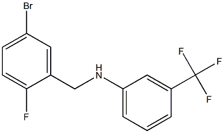 N-[(5-bromo-2-fluorophenyl)methyl]-3-(trifluoromethyl)aniline 结构式