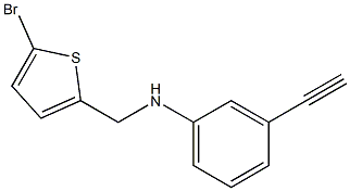 N-[(5-bromothiophen-2-yl)methyl]-3-ethynylaniline 结构式