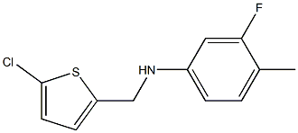 N-[(5-chlorothiophen-2-yl)methyl]-3-fluoro-4-methylaniline 结构式