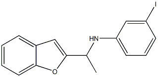 N-[1-(1-benzofuran-2-yl)ethyl]-3-iodoaniline 结构式