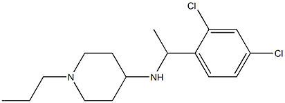N-[1-(2,4-dichlorophenyl)ethyl]-1-propylpiperidin-4-amine 结构式