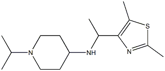 N-[1-(2,5-dimethyl-1,3-thiazol-4-yl)ethyl]-1-(propan-2-yl)piperidin-4-amine 结构式