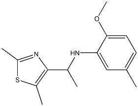 N-[1-(2,5-dimethyl-1,3-thiazol-4-yl)ethyl]-2-methoxy-5-methylaniline 结构式