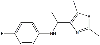 N-[1-(2,5-dimethyl-1,3-thiazol-4-yl)ethyl]-4-fluoroaniline 结构式
