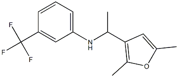 N-[1-(2,5-dimethylfuran-3-yl)ethyl]-3-(trifluoromethyl)aniline 结构式