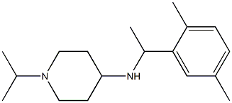 N-[1-(2,5-dimethylphenyl)ethyl]-1-(propan-2-yl)piperidin-4-amine 结构式