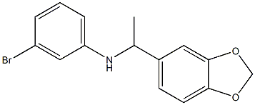 N-[1-(2H-1,3-benzodioxol-5-yl)ethyl]-3-bromoaniline 结构式