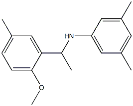 N-[1-(2-methoxy-5-methylphenyl)ethyl]-3,5-dimethylaniline 结构式