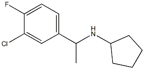 N-[1-(3-chloro-4-fluorophenyl)ethyl]cyclopentanamine 结构式
