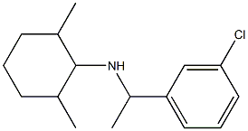 N-[1-(3-chlorophenyl)ethyl]-2,6-dimethylcyclohexan-1-amine 结构式