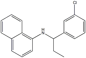 N-[1-(3-chlorophenyl)propyl]naphthalen-1-amine 结构式