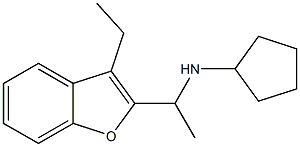 N-[1-(3-ethyl-1-benzofuran-2-yl)ethyl]cyclopentanamine 结构式