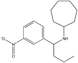 N-[1-(3-nitrophenyl)butyl]cycloheptanamine 结构式