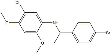 N-[1-(4-bromophenyl)ethyl]-5-chloro-2,4-dimethoxyaniline 结构式