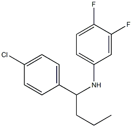 N-[1-(4-chlorophenyl)butyl]-3,4-difluoroaniline 结构式