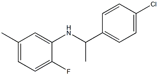 N-[1-(4-chlorophenyl)ethyl]-2-fluoro-5-methylaniline 结构式