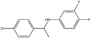 N-[1-(4-chlorophenyl)ethyl]-3,4-difluoroaniline 结构式