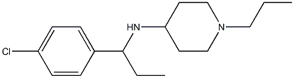 N-[1-(4-chlorophenyl)propyl]-1-propylpiperidin-4-amine 结构式