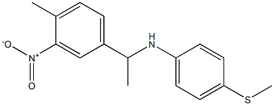 N-[1-(4-methyl-3-nitrophenyl)ethyl]-4-(methylsulfanyl)aniline 结构式
