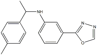 N-[1-(4-methylphenyl)ethyl]-3-(1,3,4-oxadiazol-2-yl)aniline 结构式