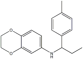N-[1-(4-methylphenyl)propyl]-2,3-dihydro-1,4-benzodioxin-6-amine 结构式