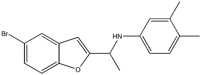 N-[1-(5-bromo-1-benzofuran-2-yl)ethyl]-3,4-dimethylaniline 结构式